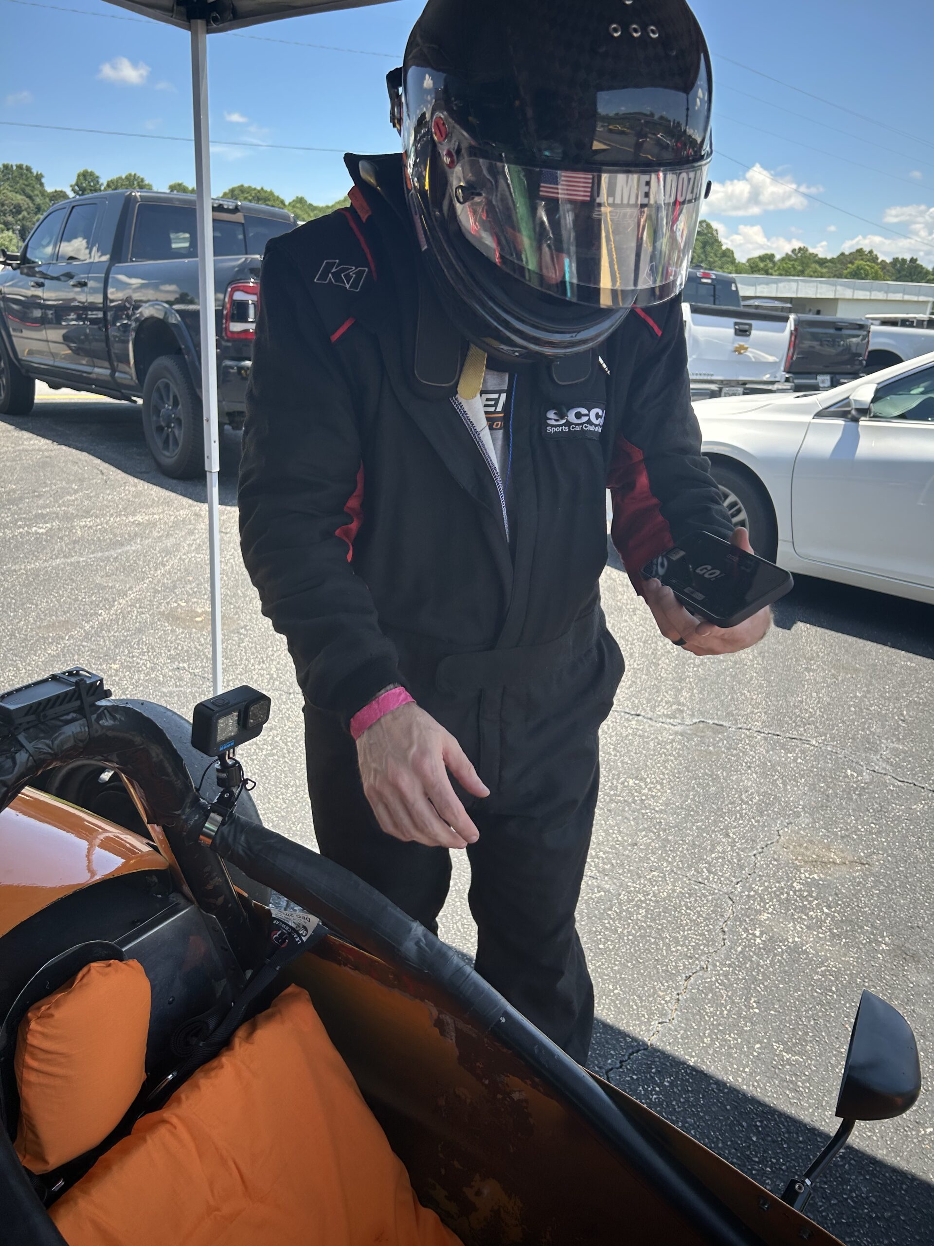 Gridding up for Dragy test lap