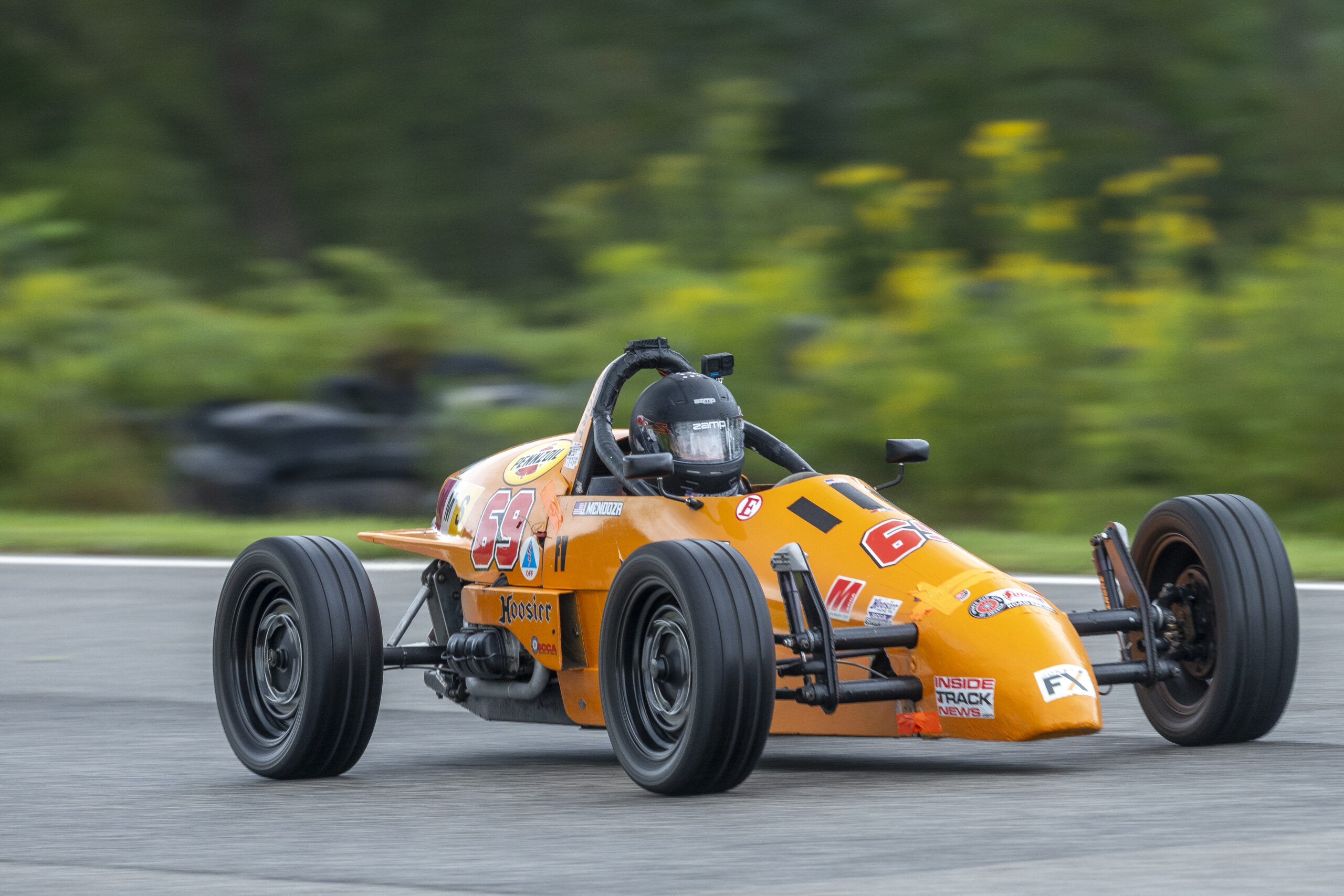 Avery driving the Mysterian M2 at Nelson Ledges